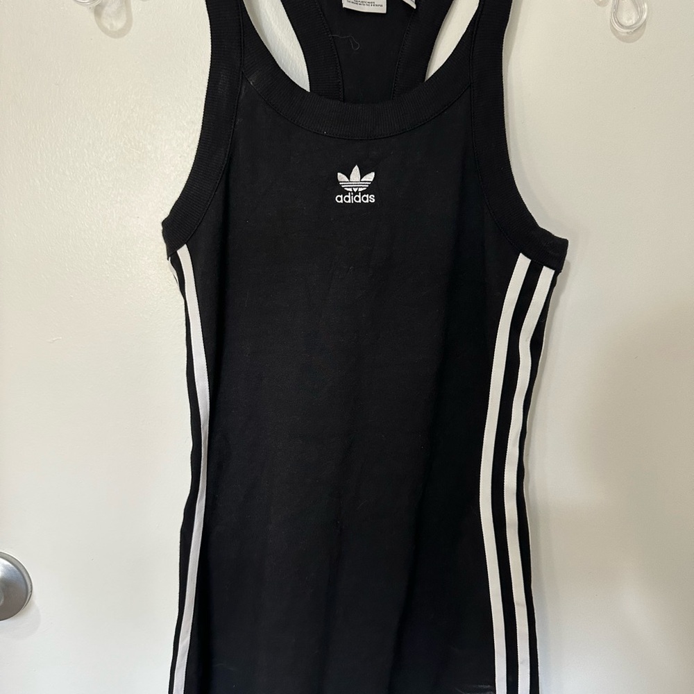 Adidas Black Dress with White Accents